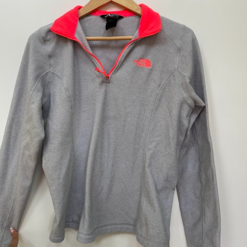 Northface Fleece - WARM, Woman's Medium. Orange Highlight Collar.